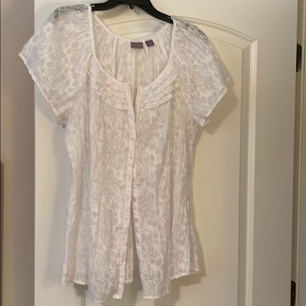 Crinkle pleat blouse